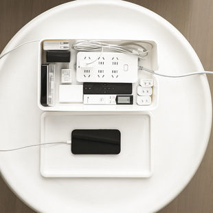 插线板收纳盒充电宝遥控器电源线插座整理盒数据线电子设备保护盒