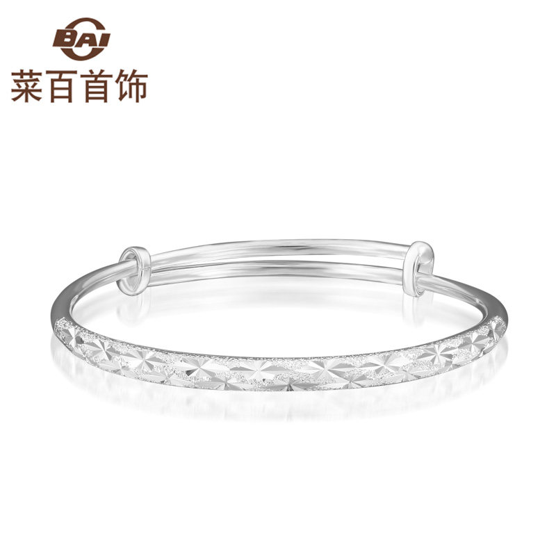 新菜百首饰足银饰品时尚刻花99足银手镯女士银镯子怎么样,好用不?