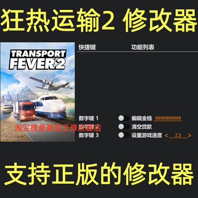 Steam正版狂热运输2超级修改器