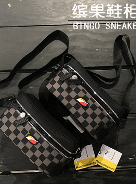 缤果鞋柜彪马Puma女子联名款棋盘格小方包单肩斜挎收纳包077503