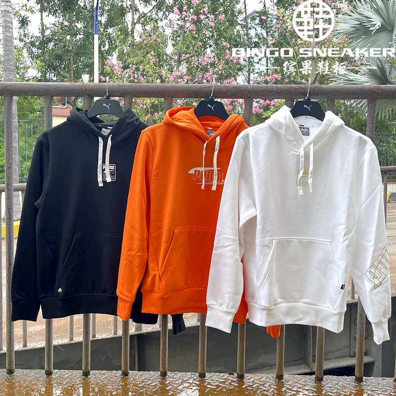 针织纯棉加绒保暖连帽卫衣套头衫