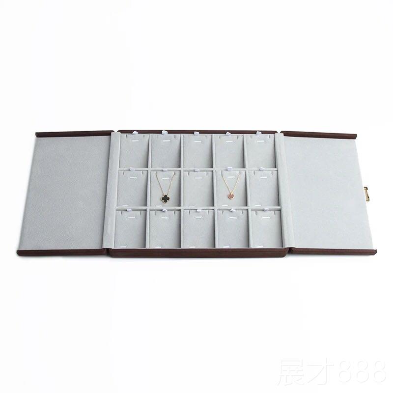 正品高档 耳新品双戒指包色手镯钉 吊坠咖挂开件饰品盒首饰收纳展