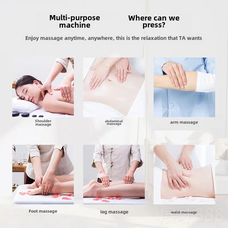 正品电动红外线腰多功能背部推颈肩按摩器颈椎仪枕拿揉捏脖子神器