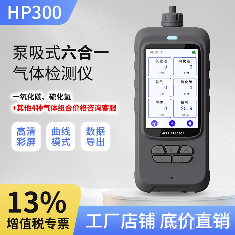 正品泵吸式四合一气体检测仪燃氧氧气可一化碳硫有化氢限空间监测