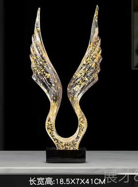 正品新款展图高档大宏气大鹏展翅创意家居摆大客厅办公室饰酒柜装