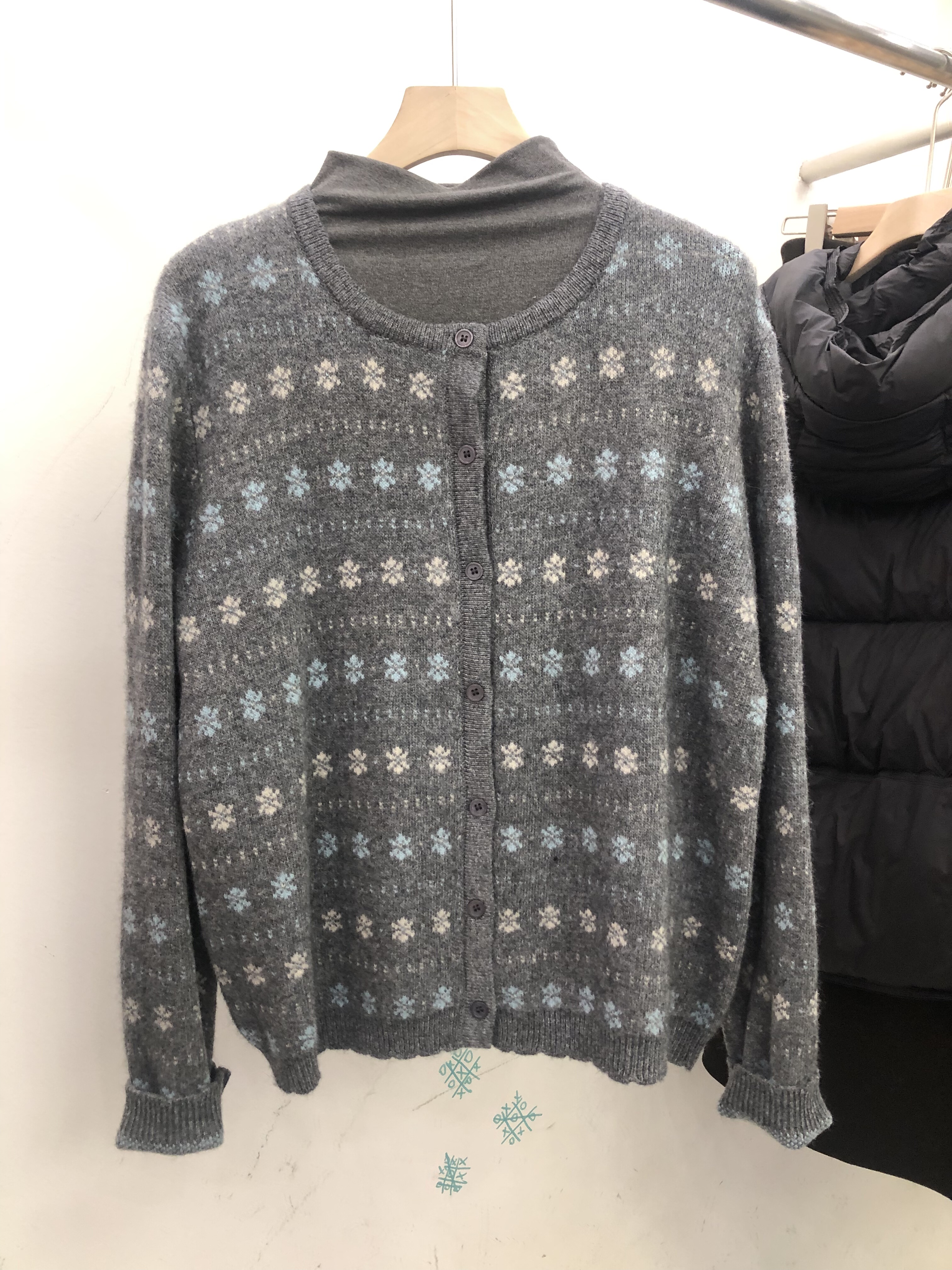 2025秋冬新款韩版宽松显瘦圆领针织开衫女百搭毛衣外套上衣