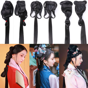 古装影视剧玉楼春后区半发套汉服白鹿同款造型假发套演出发髻发包