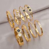 钛钢不掉色手镯女轻奢小众精准高级感满钻2025新款 手环手饰品 爆款