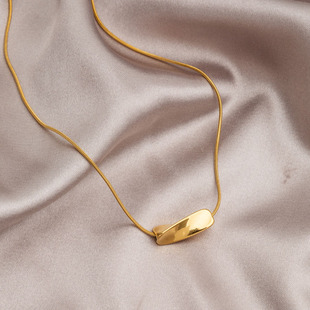 几何不规则扭结莫比乌斯项链女轻奢小众气质简约锁骨链钛钢不掉色