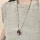 复古毛衣链挂绳配饰 新中式 马上有钱木质钱币吊坠长款 项链女款