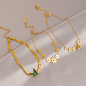 简约清新甜美脚链女夏2024年新款 潮钛钢小众轻奢高级感不掉色足链