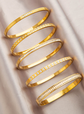 钛钢不掉色高级感轻奢小众手镯