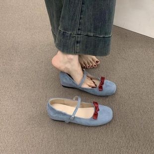 子晚晚珍絕美芭蕾舞鞋 風溫柔內增高單 瑪麗仙女鞋 Meiqiu女韓系法式