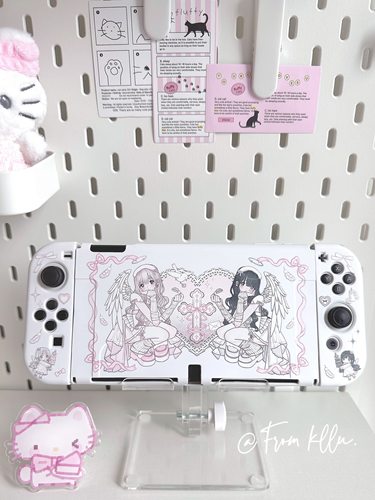 可露露原创双子天使少女switch保护套ns2任天堂nsoled软壳手柄