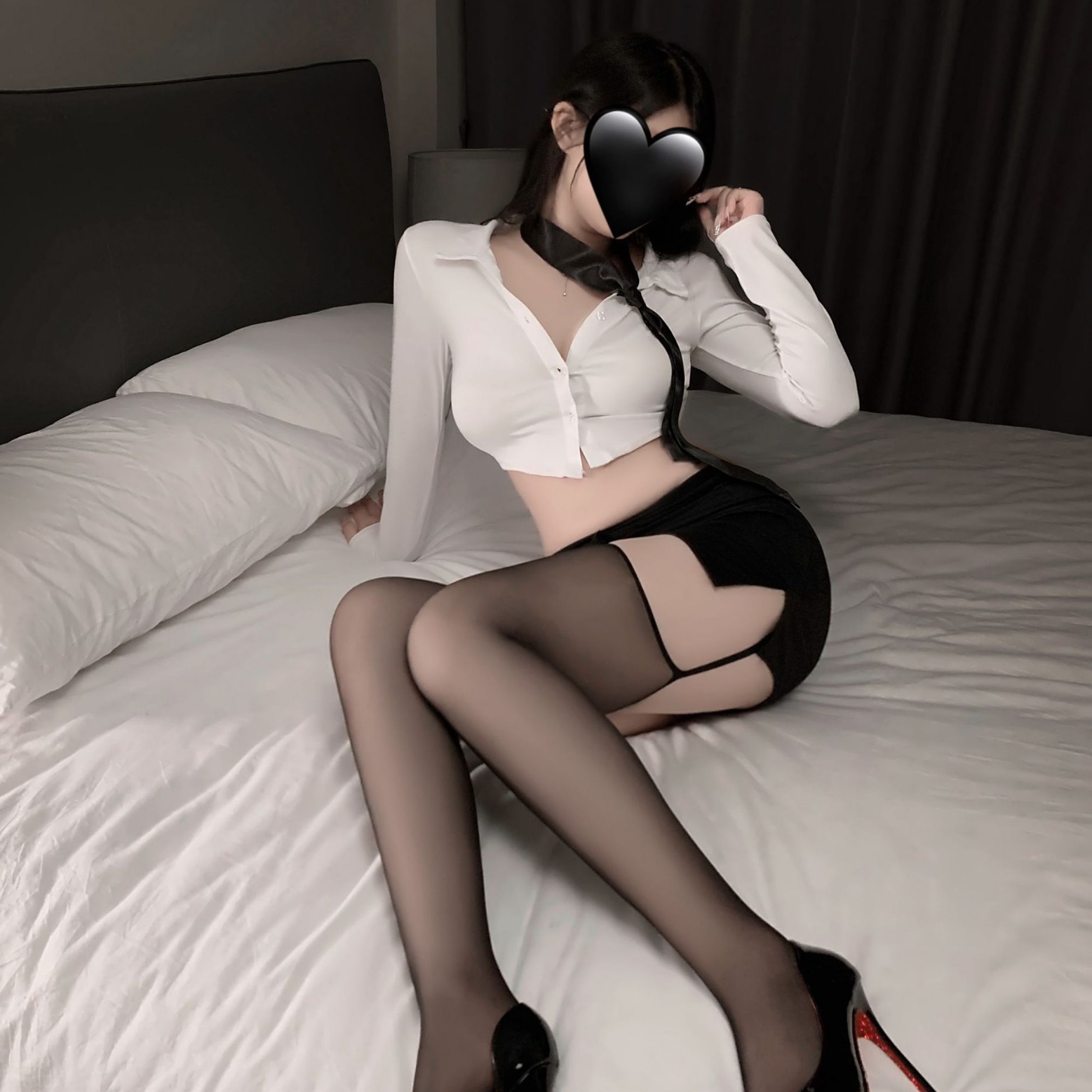 特色趣味制服纯欲收腰白色衬衫性感睡衣床上cos秘书装包臀裙 qqny