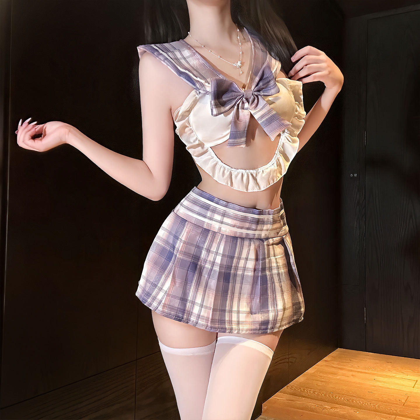 情趣味内衣性感日系学院风JK制服蝴蝶结清纯短裙水手服约会装qqny