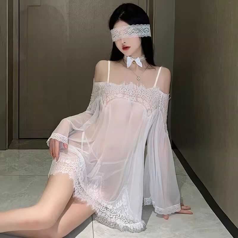 2026新款趣情内衣女纯欲诱惑吊带透明网纱睡裙床上大码套装房事
