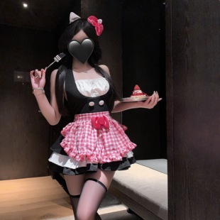 日系可爱女仆装 性感女佣围裙连衣裙厨娘制服 cosplay女佣制服套装