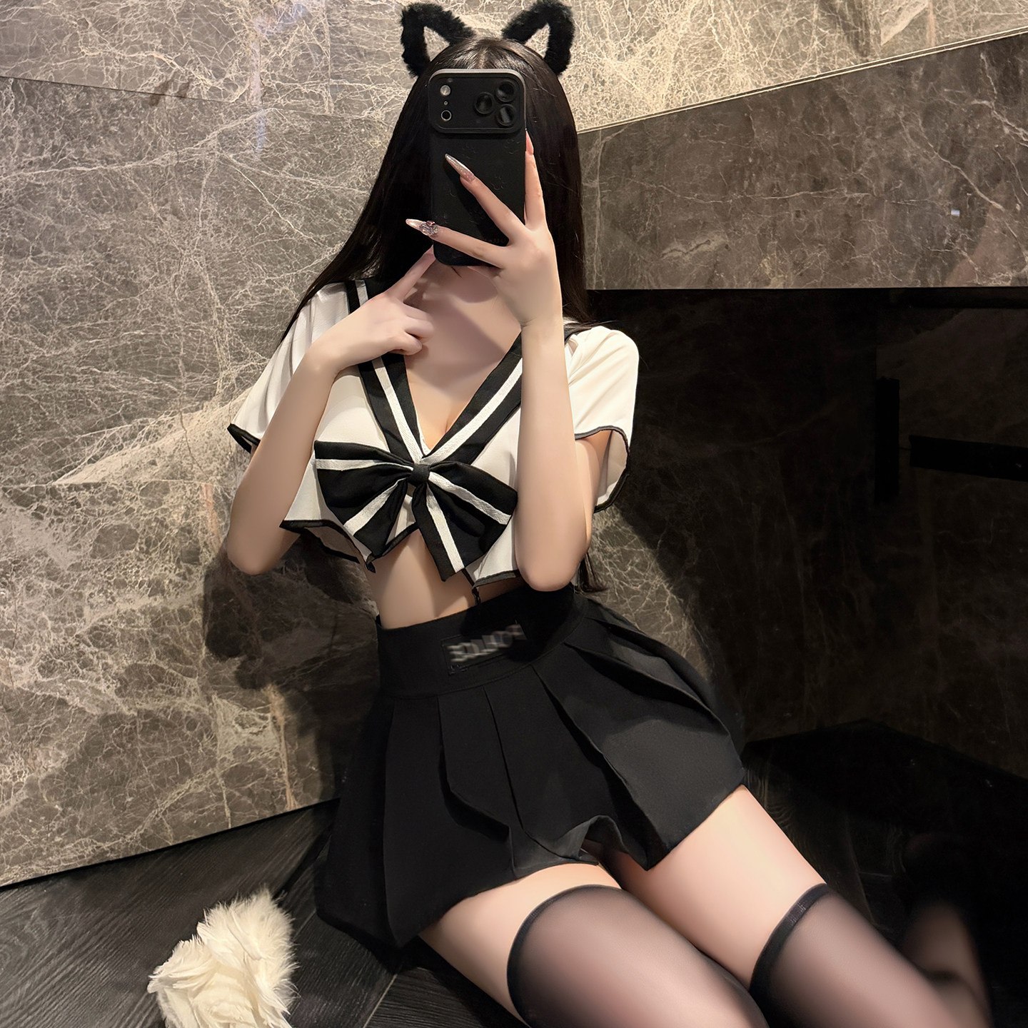 情感趣味内衣性感海军领蝴蝶结水手服短裙日系清楚JK学生装制服女