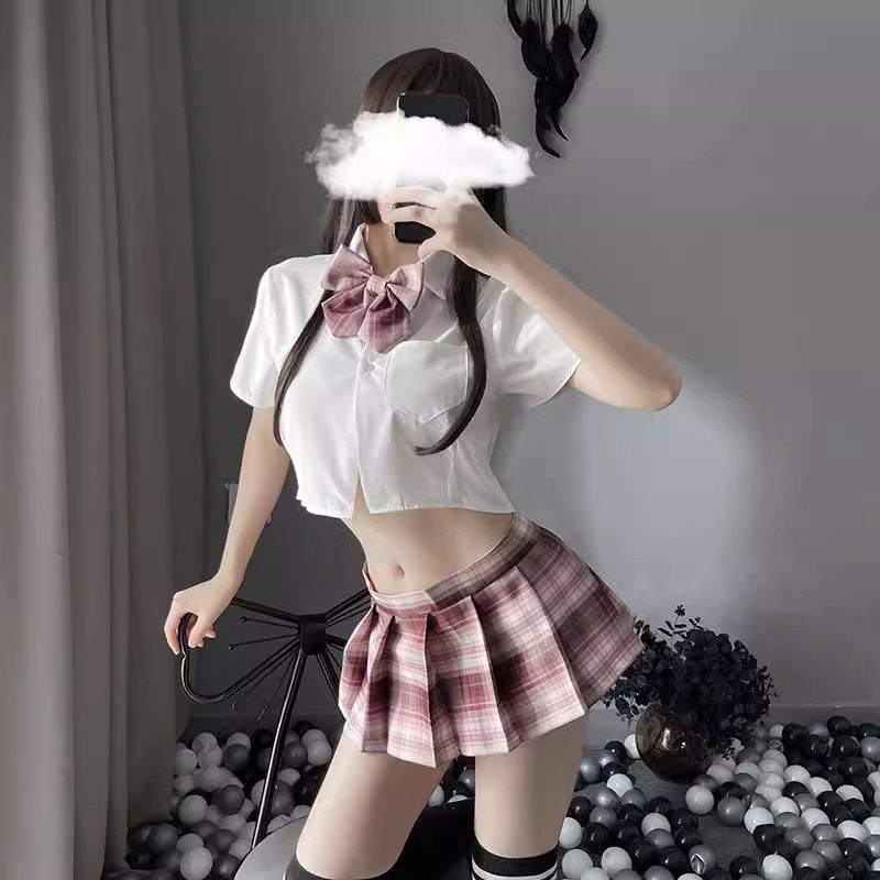 新款2025清纯学院风性感jk组合制服套装纯欲百褶裙水手服可爱睡衣