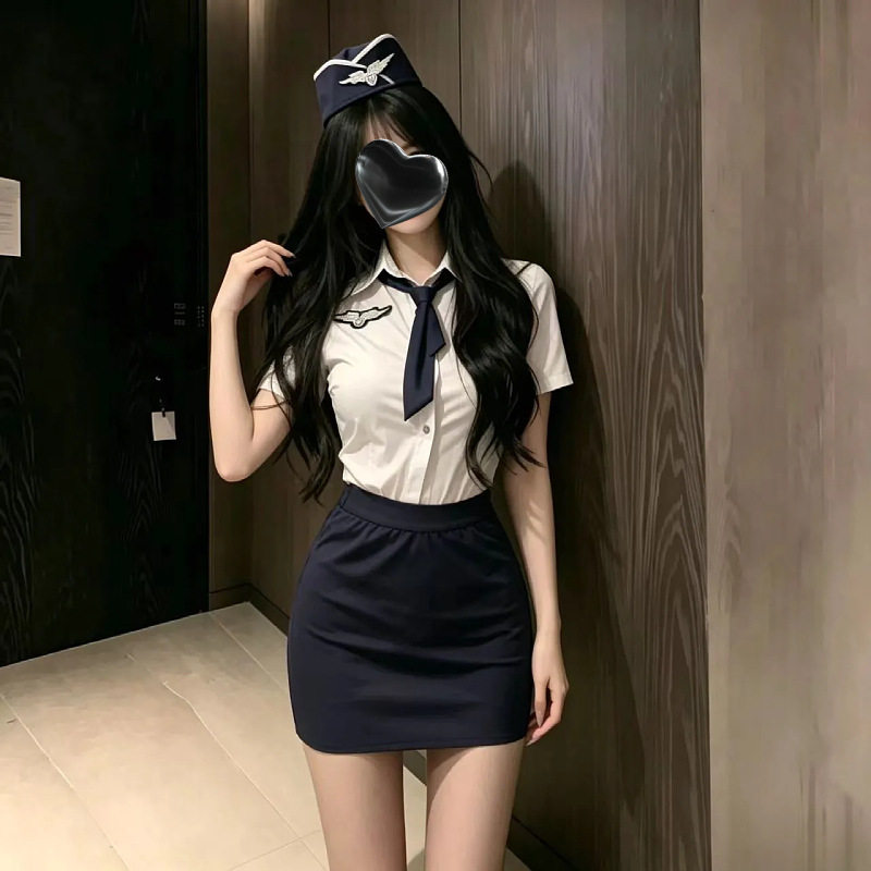 性感辣妹秘书空姐夜场上班衣服制服套装角色扮演纯欲风女警cos服