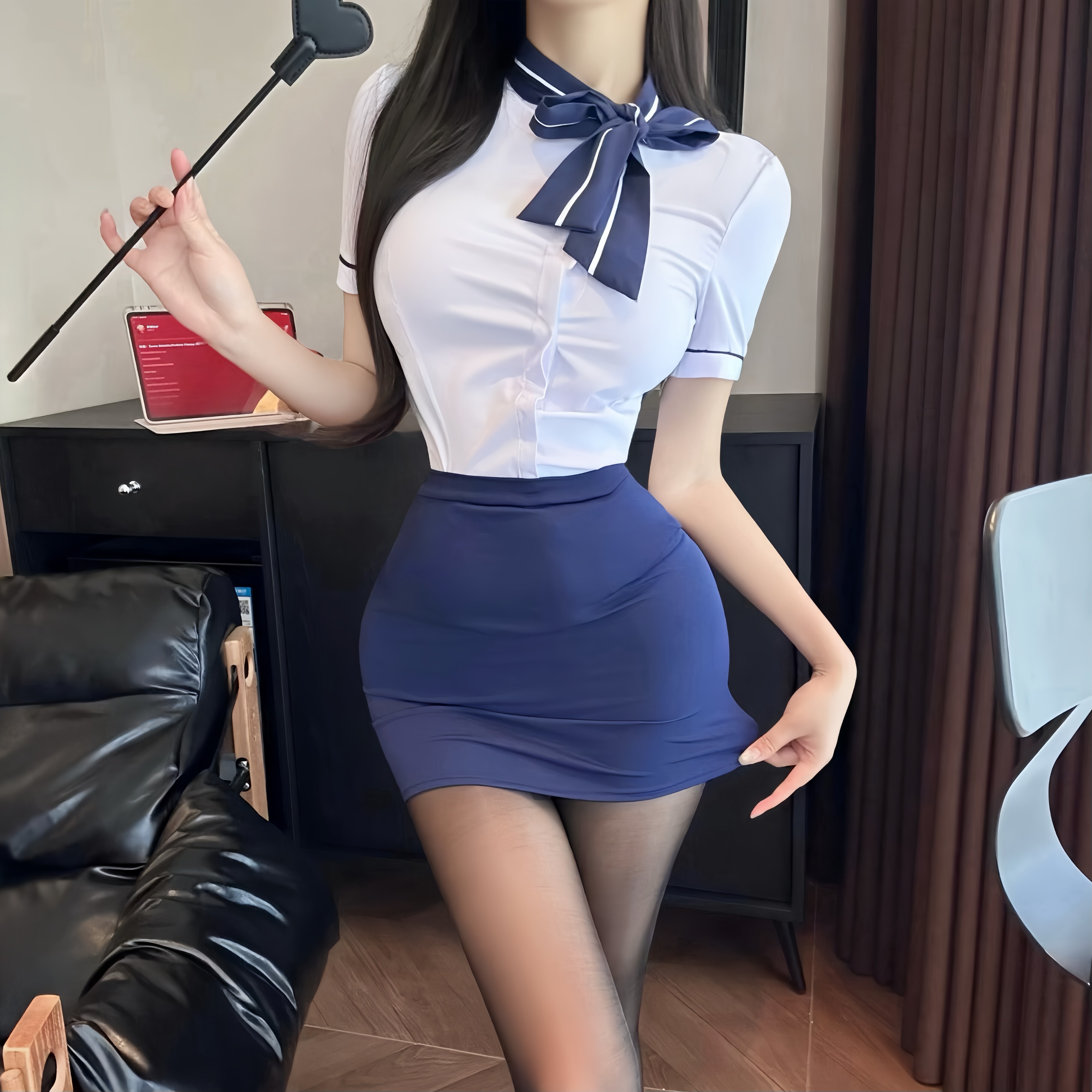 性感空姐制服秘书套装女cos诱惑内衣情趣大尺度房事高级潮睡裙