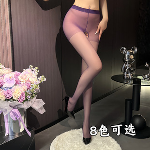 丝袜组合开档袜网袜吊带袜丝袜撞色长筒袜薄款开档连裤免脱可撕