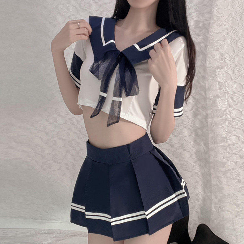 大码190斤学院风性感内衣JK制服套装纯欲辣妹学生水手服睡衣胖mm