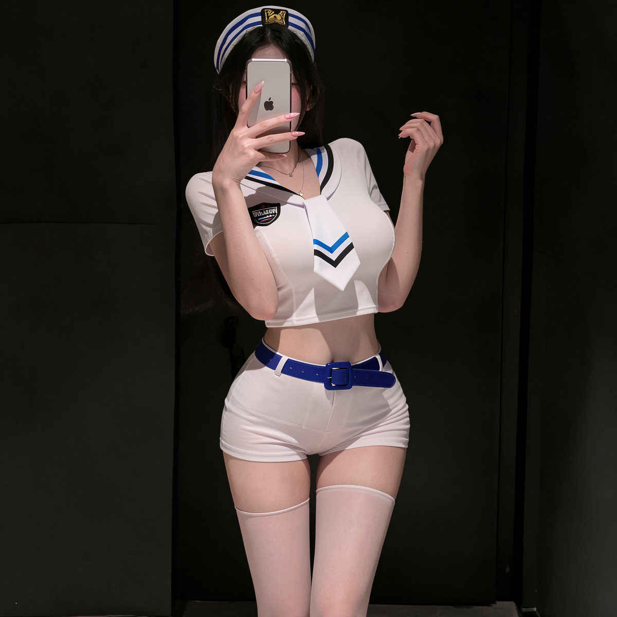 女团主播海军风打歌服辣妹jk制服纯欲紧身包臀网红学院水手服套装