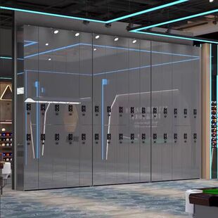 整体发定制桌球用品台球存杆柜子存储展示柜会员专用球杆柜密码锁