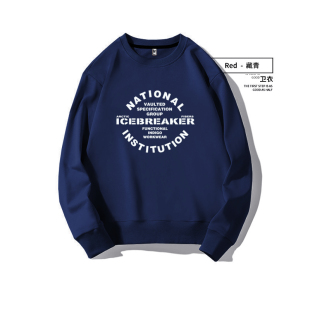 张国荣哥哥同款藏青卫衣春秋长袖外套毛圈抓绒加厚棉套头休闲宽松