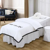 Quản lý da trải giường đơn giản làm đẹp giường bao gồm bốn bộ bông mềm da rắn màu massage massage giường đẹp thẩm mỹ viện bốn - Trang bị tấm các mẫu ga giường spa