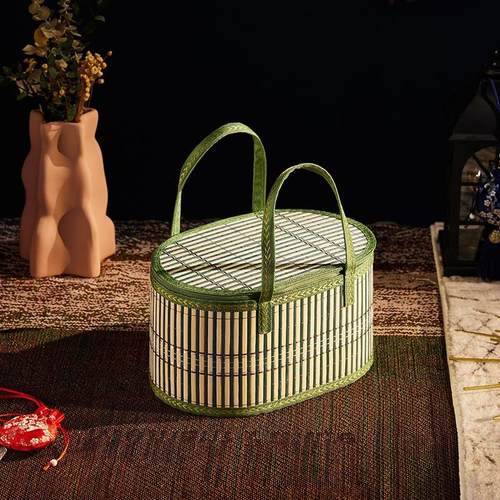 竹篮子手提篮粽子月饼鸡蛋螃蟹水果杨梅土特产竹编包装礼盒竹制品