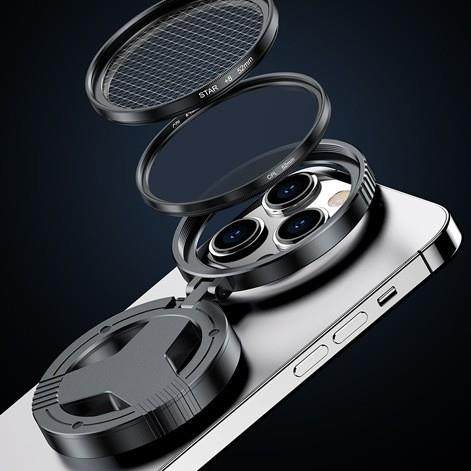 现货 52mm/67mm手机偏振镜52mmCPL滤镜带夹子消除反光高清镜头