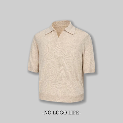 NOLOGOV字领针织polo短袖