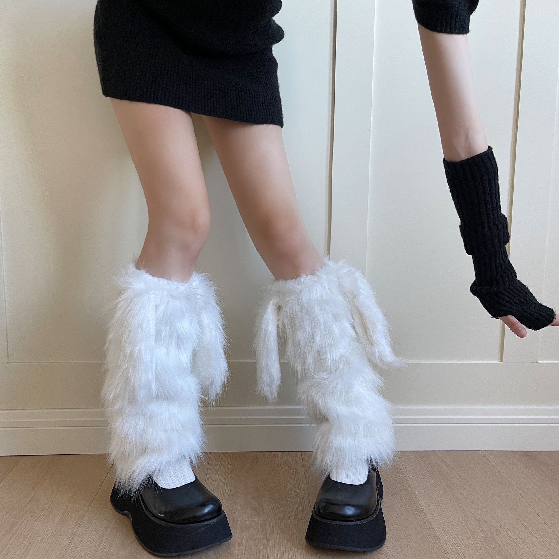 自制绑带手袖套土酷辣妹哥特女袜套蕾丝腿套日系个性中筒脚套配件