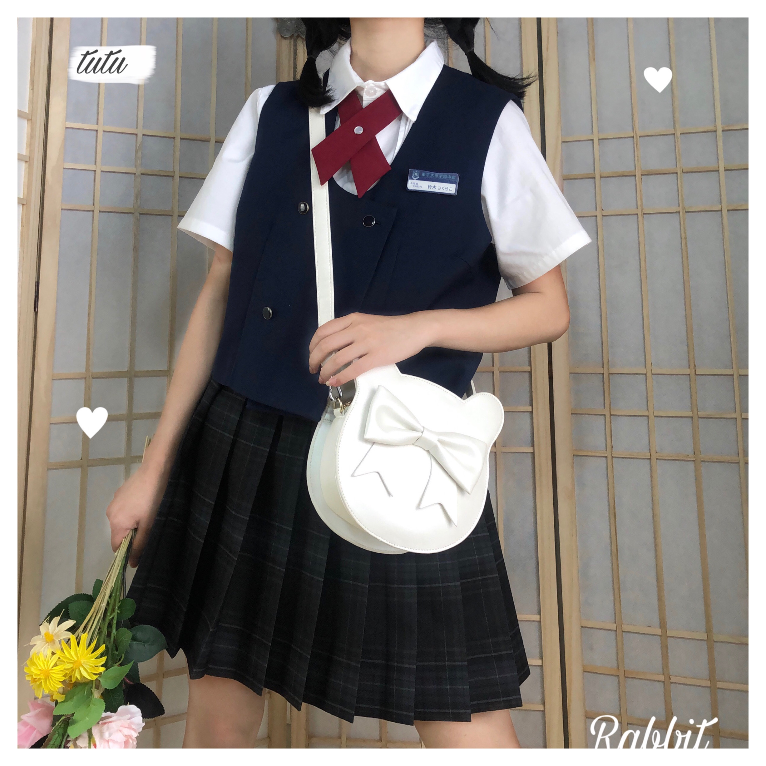 pu原创设计风日常百搭款jk制服包
