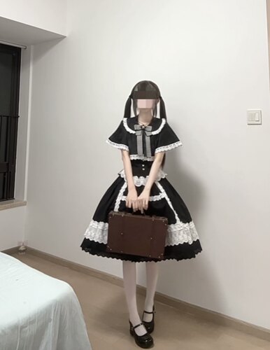 祈愿兔 自制日系古早doll感千金蓬蓬裙演出系带gla乙女打歌服