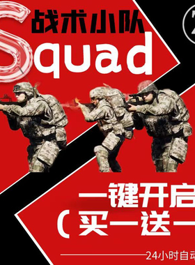 战术小队Squad/激活码全新账号卡密/远程辅助教学科技/丝瓜/steam