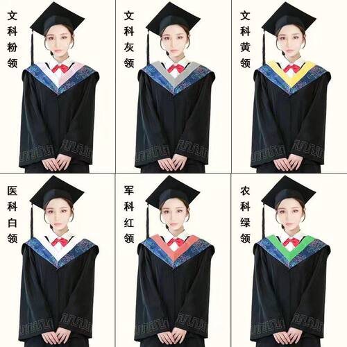 学士服大学生毕业礼服博士硕士服文理科毕业袍医科工科导师毕业服