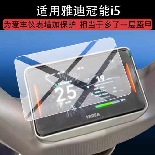 适用雅迪冠能i5钢化膜si5雅迪冠能i3电动车仪表膜雅迪冠能i7液晶保护膜屏幕玻璃摩托表盘贴膜电瓶车改装配件