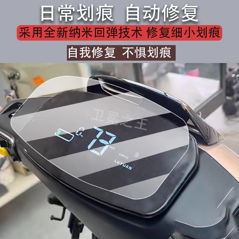 适用于绿源S33电动车仪表膜绿源S31液晶盘贴膜MS31显示屏幕非钢化膜冒险家竞速版摩托保护壳电瓶车配件灯罩水