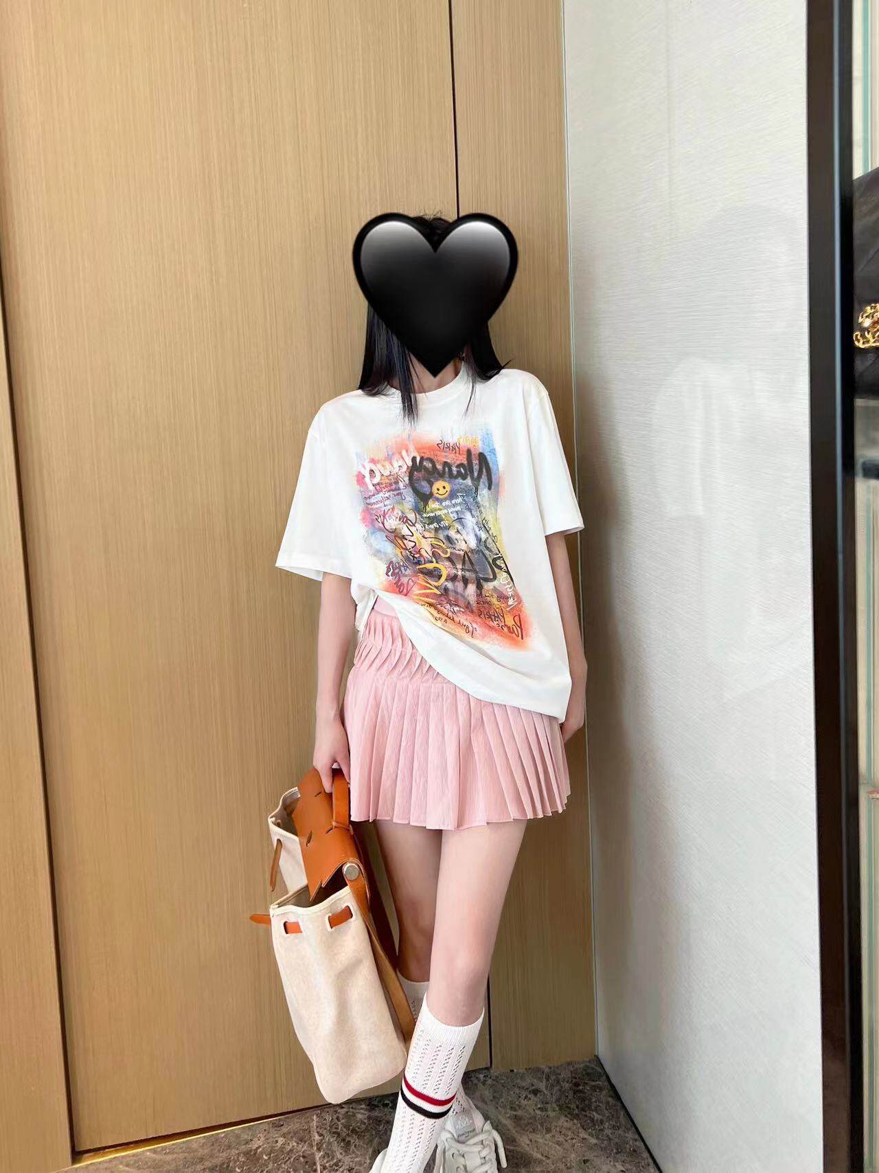 小景家同款 夏日甜心 俏皮吸睛条纹肌理防走光立体百褶辣妹短裙