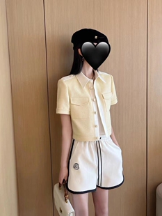 运动风这镶边微A短裤 小景家同款 清爽不粘肤藏肉显瘦显腿细