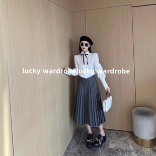 显瘦木耳边衬衫 小景家同款 修身 宫廷风 Italy进口面料