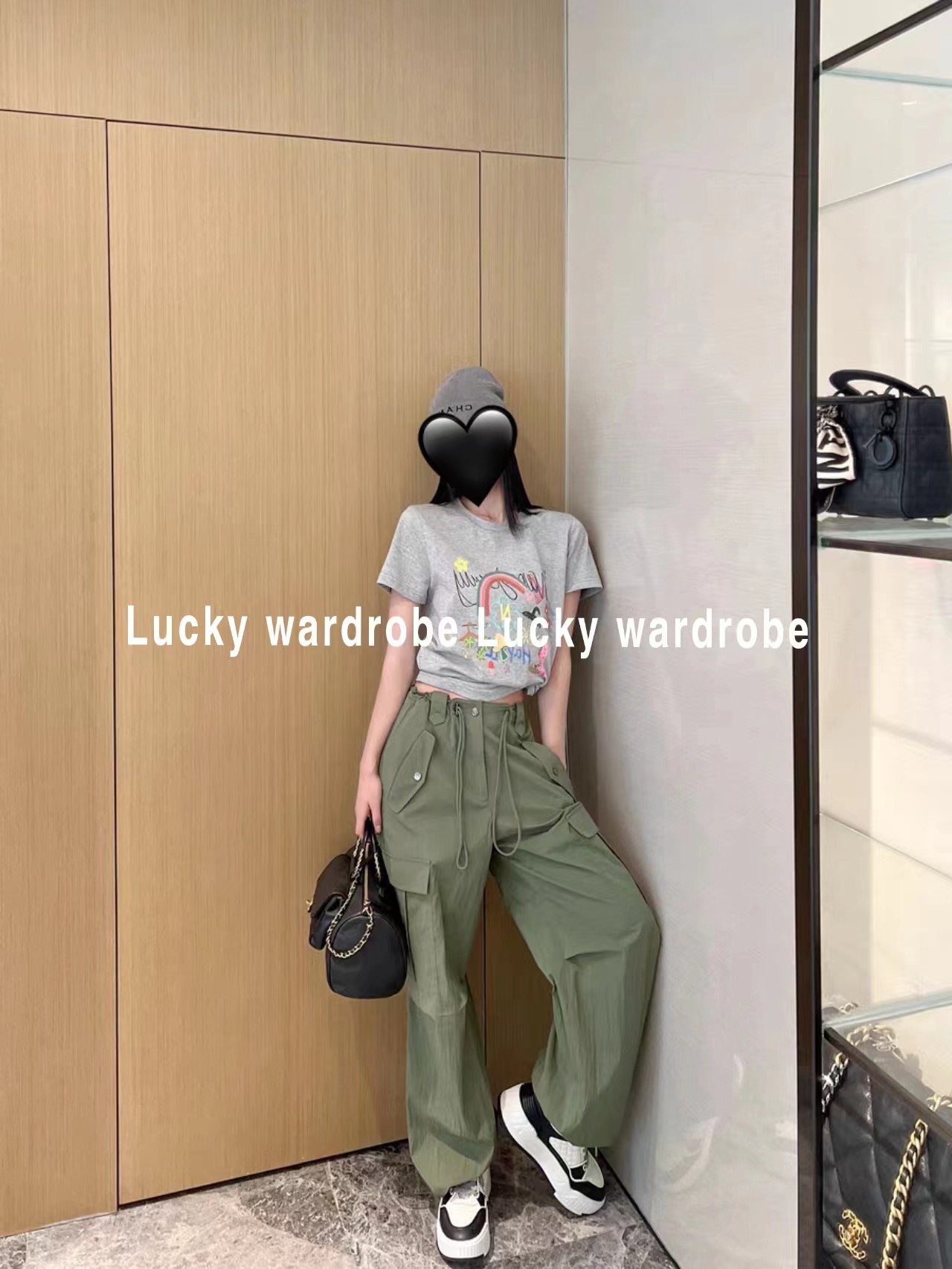 炸街高密肌理棉双压抽绳阔腿