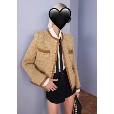 小景家同款短羊毛复古小香风