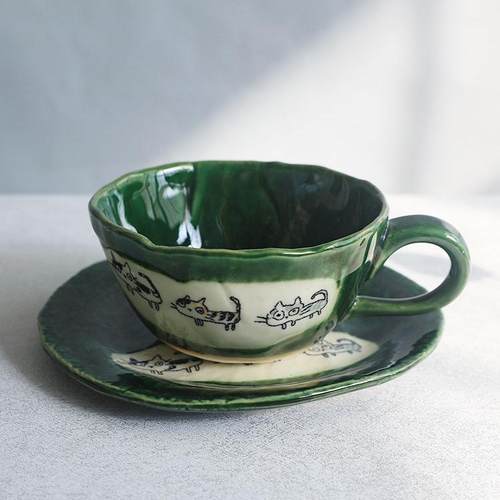 手工咖啡杯日本进口濑户烧礼盒