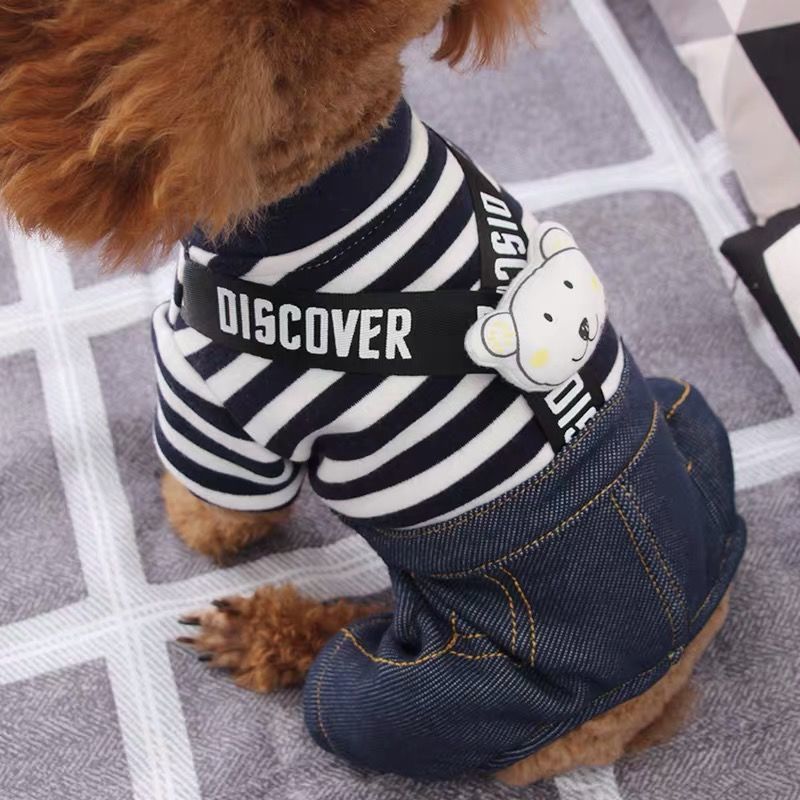 狗狗衣服秋冬款泰迪比背带裤幼犬