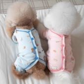 宠物衣服秋冬款 居家打底背扣四脚衣中小型宠物比熊泰迪博美